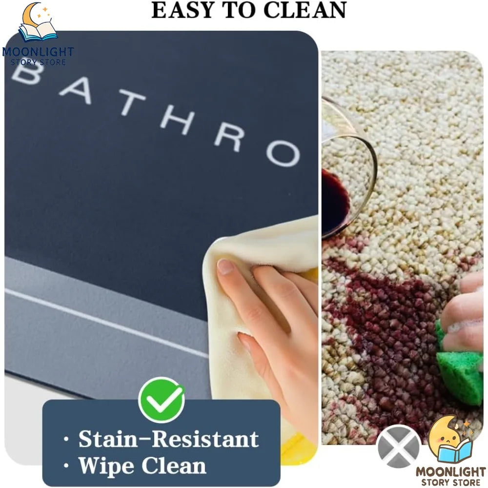 Bath Mats Modernized Magic Mat Bathroom Rubber Anti Slip Quick Drying Absorbent Bathroom Rug Shower Room Rugs for Bathtub Sink