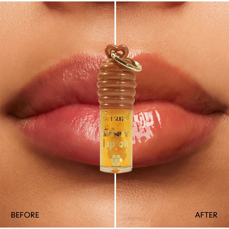 Honey Lip Balm Longlasting Moisturizing Dry Lips Diminishes Lip Lines Plumps Lips With Transparent Pearlescent Lip Care Lip Balm