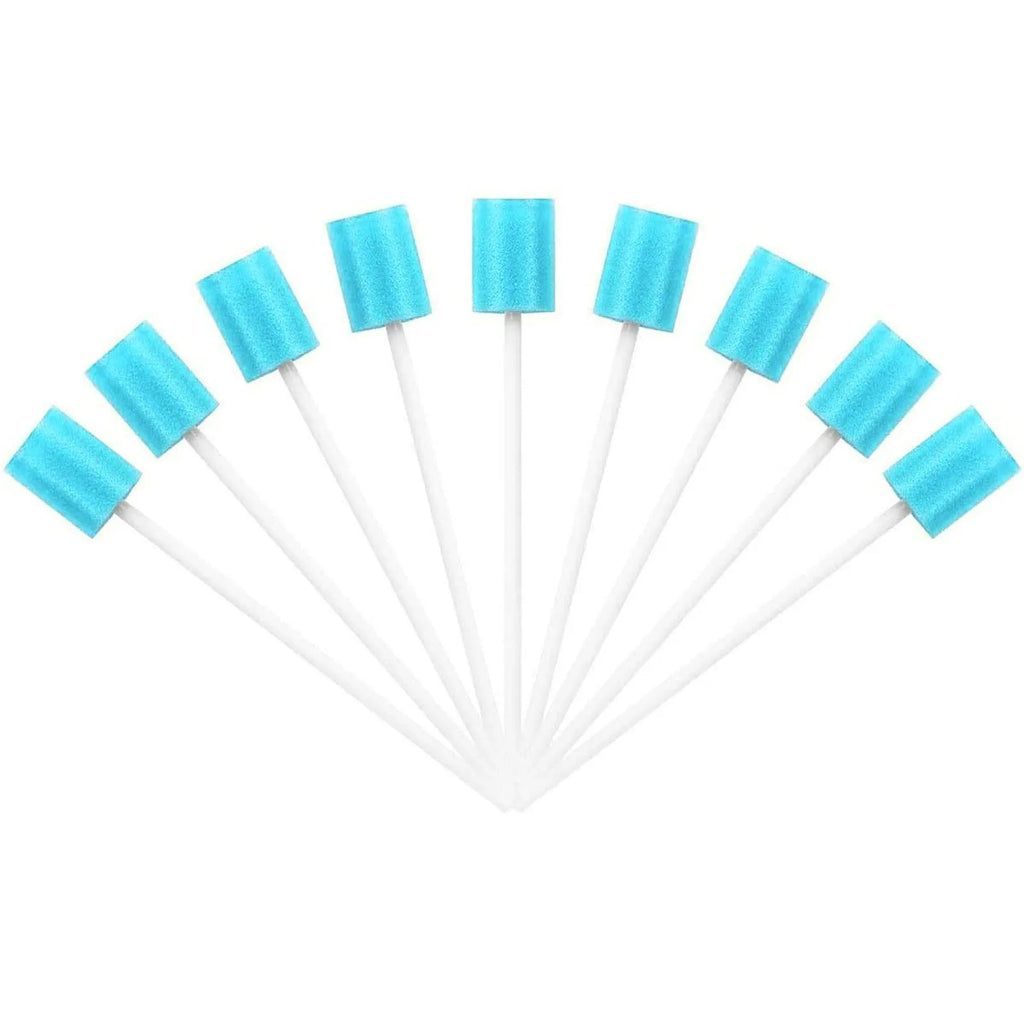 100pcs Disposable Oral Care Sponge Swab Tooth Cleaning Mouth Swabs With Stick Sponge Head Cleaning Cleaner Swab Sponges Swab