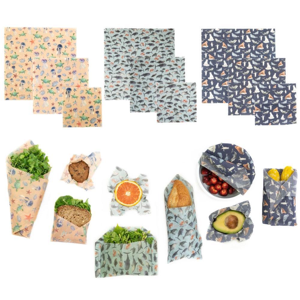 Beeswax Food Wraps — Set of 3