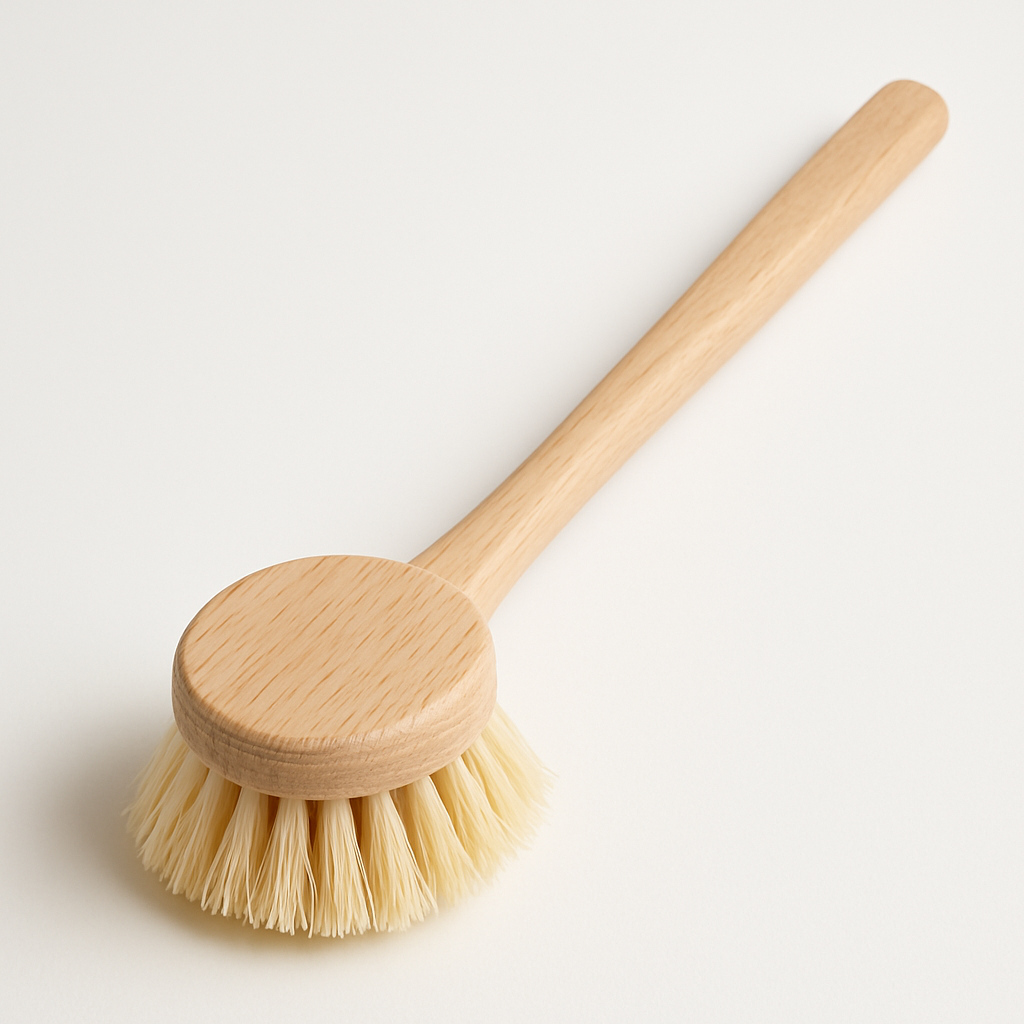 Natural Wooden Body and Dish Brush